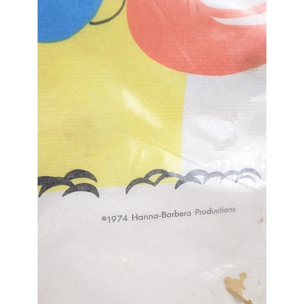 Vintage The FLINTSTONES Happy‎ Birthday Table Cloth FUTURA 52 X 96 Disposable